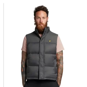 Lyle & Scott wadded gilet JK1349V W63 Gunmetal
