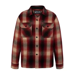 Schott Over Shirt SHCARL4 DARRC Dark Red Checks