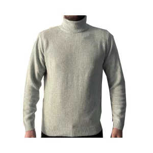 Wool & Co Ciclista moulinè lambswool WO8061 20 azzurro