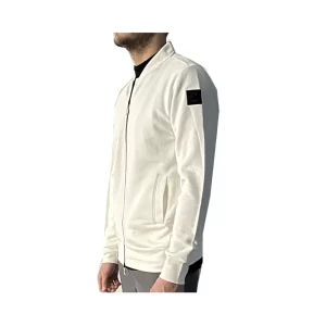 Suns Felpa uomo con zip bomb BL MFS33026U V2 OFF WHITE