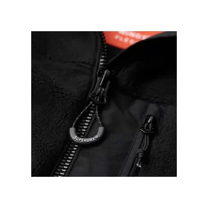 Superdry M5011705A 02A Black Code Fleece trekker Jacket