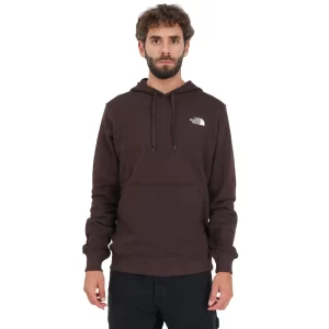 The North Face Felpa Cappuccio Uomo Simple Dome NF0A7X1JI0I1 Coal Brown
