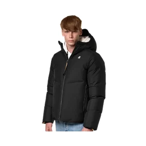 K-Way Giacca corta Uomo Hugol thermo Soft Touch K4127GW AMW Black Pure Blue Depth