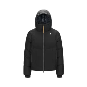 K-Way Giacca corta Uomo Hugol thermo Soft Touch K4127GW AMW Black Pure Blue Depth