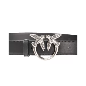 Pinko Belt Love Berry seta nero silver 100125 A0F1 Z99O