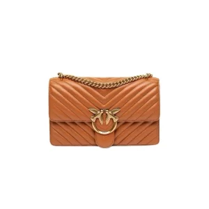 Pinko Classic Love Bag One Chevron 100941 A0GK L17Q Marrone Leone