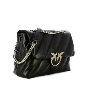 Pinko Love Puff Big CL sheep nappa nero old silver 100037A0F2 Z99O