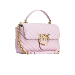 Pinko Love lady puff mini cl sheppa chevron purple gold 100044 A0GK WWGQ