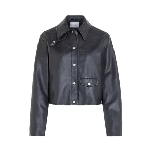 Calvin Klein Giacca corta donna pelle J20J222553BEH Nero