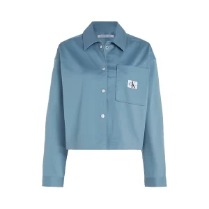 Calvin Klein camicia overshirt relaxed J20J223241CFQ Goblin Blue