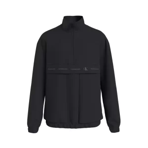 Calvin Klein felpa girocollo fullzip uomo technical logo J30J324954BEH Nero