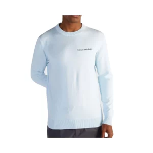 Calvin Klein maglioncino girocollo uomo institutional essential J30J324974CYR Keepsake Blue