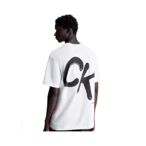 Calvin Klein t shirt uomo CK spray J30J324652YAF Bright White