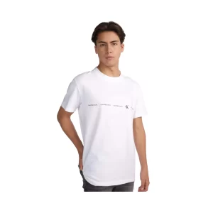 Calvin Klein t shirt uomo logo repeat J30J324668YAF Bright White