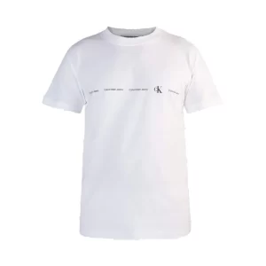 Calvin Klein t shirt uomo logo repeat J30J324668YAF Bright White