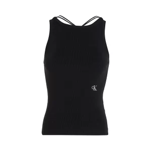 Calvin Klein top donna tie detail sweater J20J223150BEH Nero