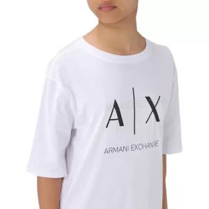 Armani Exchange Woman Jersey Dress 3DYA79 YJ3RZ 1000 Optic White