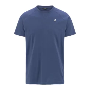 K-Way Uomo T Shirt Edwing K0074Q0 P35 Blue Fiord