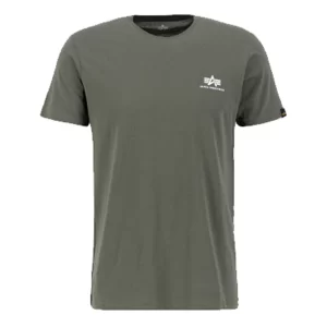 Alpha Industries T shirt uomo Basic Small Logo 188505 11 Olive