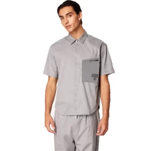 Armani Exchange Camicia con zip uomo 3DZCL1 ZN3CZ 1996 Light grey