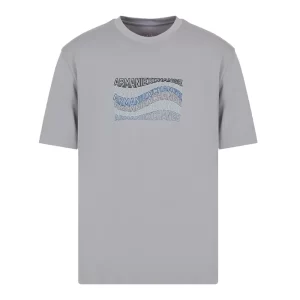 Armani Exchange T Shirt Uomo 3DZTLE ZJ9JZ 1996 Light Grey