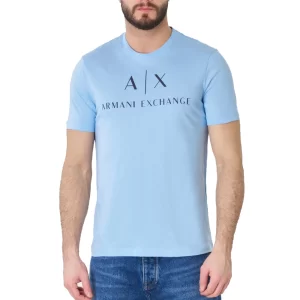 Armani Exchange T shirt uomo 8NZTCJ Z8H4Z 15DF Placid Blue