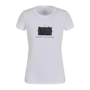 Armani Exchange t shirt donna 3DYT51 YJETZ 1000 Optic White