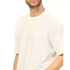 Armani Exchange t shirt uomo girocollo 3DZTLH ZJ85Z 51AQ Off White