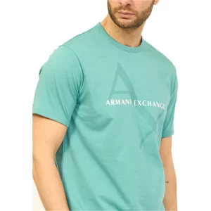 Armani Exchange t shirt uomo girocollo 8NZT76 Z8H4Z 15DG Bristol Blue