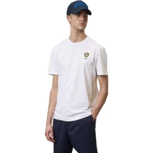 Blauer uomo t shirt manica corta 24SBLUH02145 4547 100 Bianco