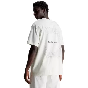 Calvin Klein Square Frequency t shirt uomo J30J325492CGA Icicle