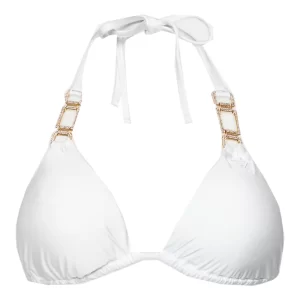 Guess costume bikini top Removable Padded Triangle E4GJ14 KC620 G011 Pure White