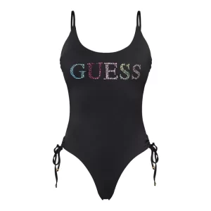 Guess costume intero donna One Piece Logo strass E4GJ10 MC040 JBLK Black