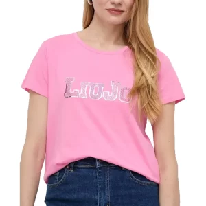 Liu Jo T shirt donna TA4204 JS923 52217 Aurora Pink