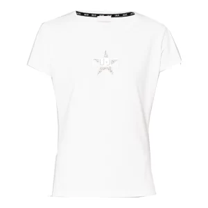 Liu Jo T shirt donna maniche corte TA4136 JS003 N9050 Light Ivory Star