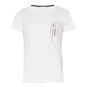 Liu Jo T shirt donna maniche corte TA4136 JS003 Q9008 Light Ivory Pocket