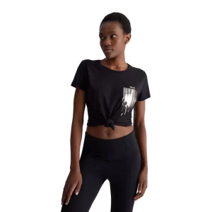 Liu Jo T shirt donna maniche corte TA4136 JS003 Q9074 Nero Pocket