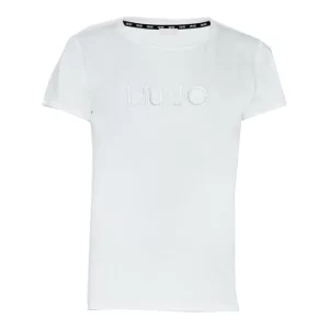 Liu Jo T shirt donna maniche corte TA4136 JS003 R9291 Light Ivory Embroider