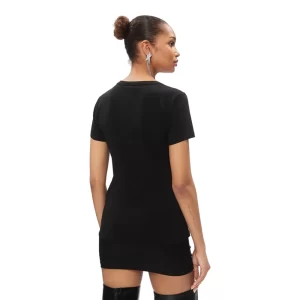 Liu Jo T shirt donna maniche corte TA4136 JS003 S9917 Nero Embrodery