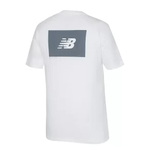 New Balance T shirt uomo MT41584WT Logo tee White