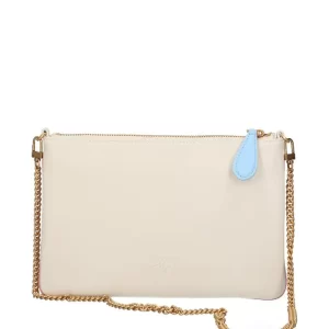 Pinko Borsa piccola donna flat classic vitello seta profili multicolore 100455 A1K1 Z14Q White