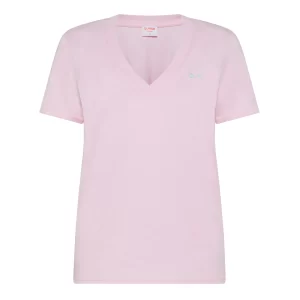 T-shirt SUN68 scollo V Ciclamino