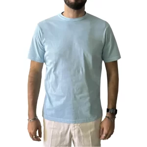 Wool & Co T shirt uomo girocollo WO2150 0920 Cielo