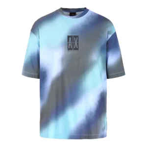 Armani Exchange Maglia Uomo 3DZMJN ZJH4Z 75AE Blue Depths RGB Pattern