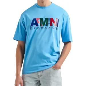 Armani Exchange T shirt uomo 3DZTKA ZJH4Z 15DH Azure Blue