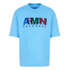 Armani Exchange T shirt uomo 3DZTKA ZJH4Z 15DH Azure Blue