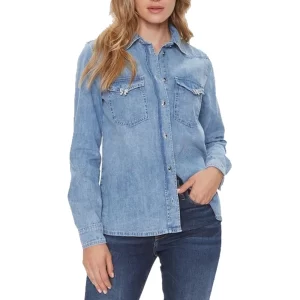 Guess Camicia a maniche lunghe donna W4RH75 D59K1 GALM Galame