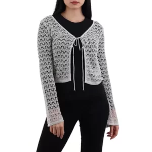 Guess Cardigan Clarissa donna W4GR13 Z3E22 F97H Silver Lurex