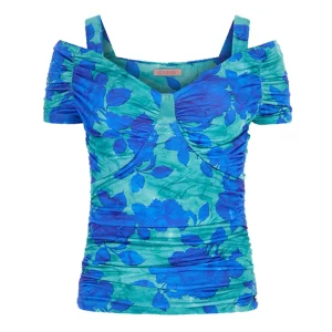 Guess Emily Top donna W4GP17 KBAC2 P7OZ Resort Rose Print