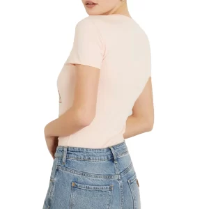 Guess T shirt donna Logo Flowers W4GI23 J1314 G6K8 Wanna Be Pink